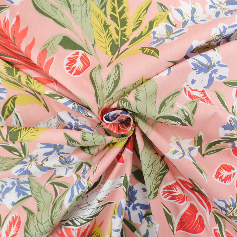 Popeline Bora Rose - Maison Klem